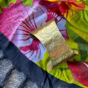 Hammered Brass Arm Cuff from Southeast Africa